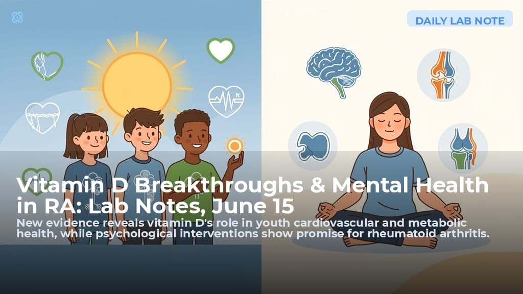 Vitamin D Breakthroughs & Mental Health in RA: Lab Notes, June 15