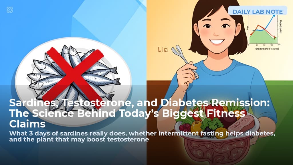 Sardines, Testosterone, and Diabetes Remission: The Science Behind Today’s Biggest Fitness Claims